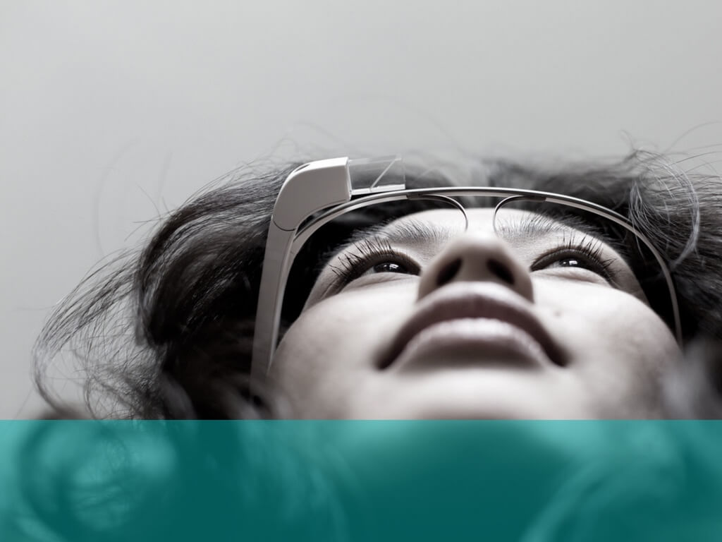 Google Glass – your wearable bank. Image by martin-matthews, iStockphoto.