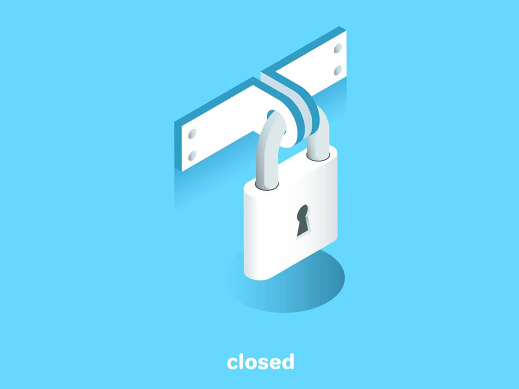 Closed padlock